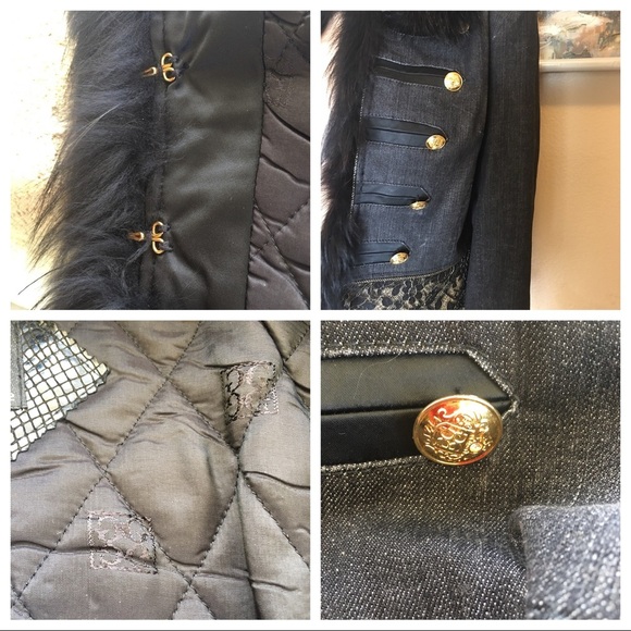 Authentic Gizia women’s coat black/gold size 42 - Picture 5 of 8